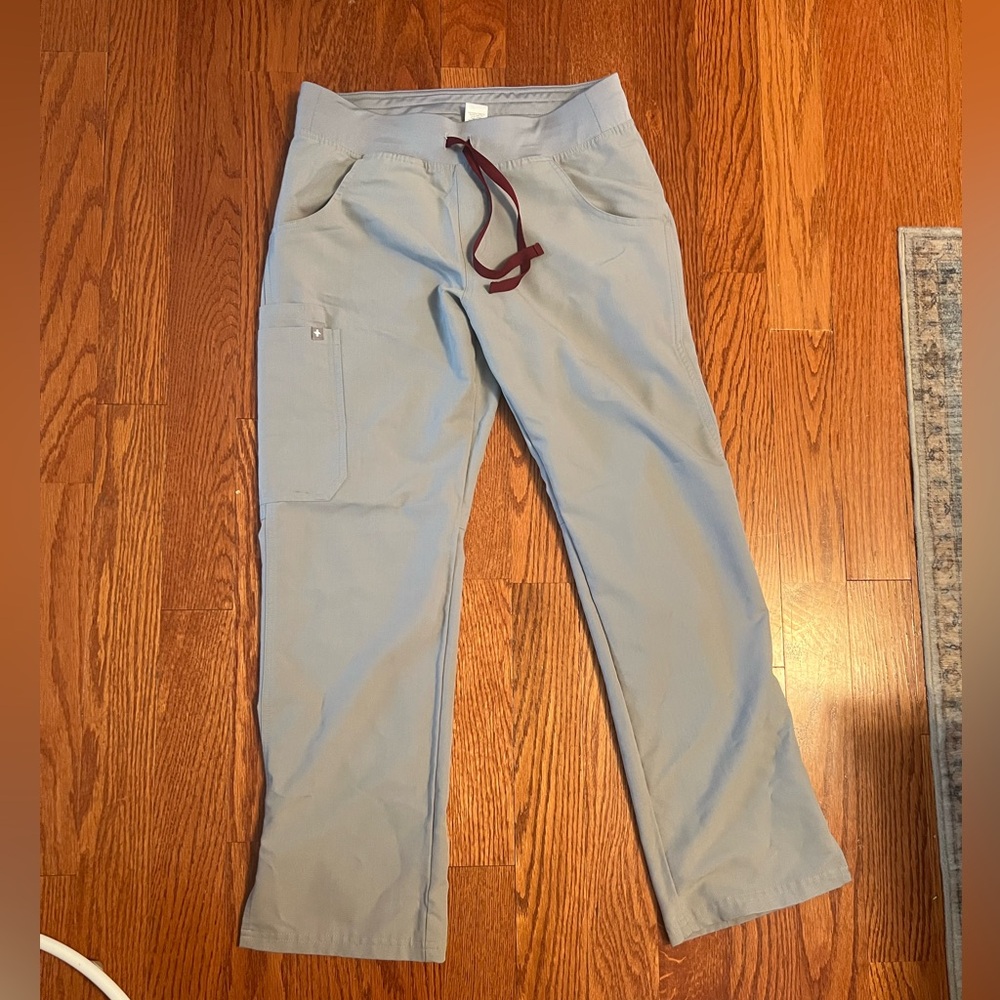 Figs Cargo Scrub Pants Light Grey